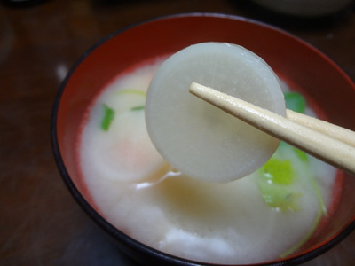 トラディショナルな関西風？　お雑煮！