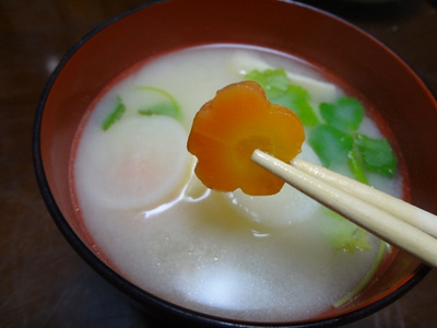トラディショナルな関西風？　お雑煮！