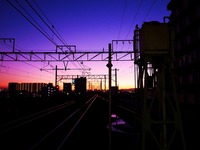虹と夕陽と 2011/09/07 22:22:23