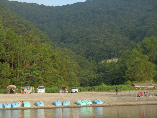 夏休みｷｬﾝﾌﾟ　本栖湖浩庵キャンプ場