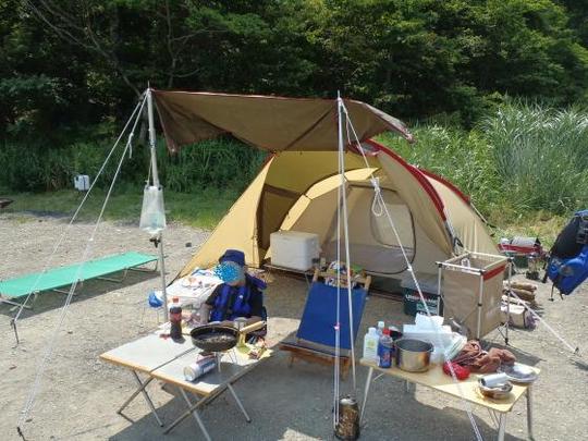 夏休みｷｬﾝﾌﾟ　本栖湖浩庵キャンプ場