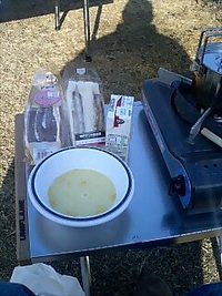 ソロキャンプの時の朝食