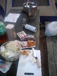 夕食準備中