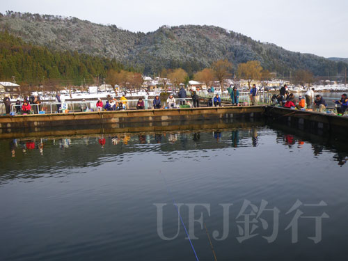 ワカサギ釣り　余呉湖
