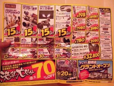 ブレーキその後　ナップスで