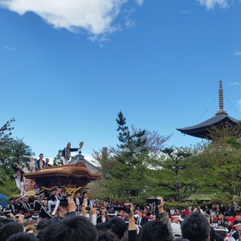 久米田池　世界灌漑施設遺産登録記念　お祝い曳行