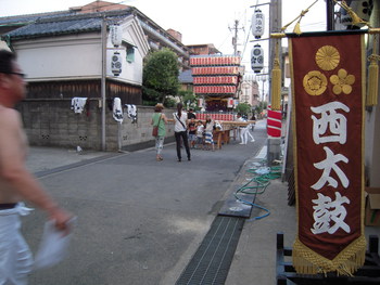 貝塚　夏祭り　ふとん太鼓。