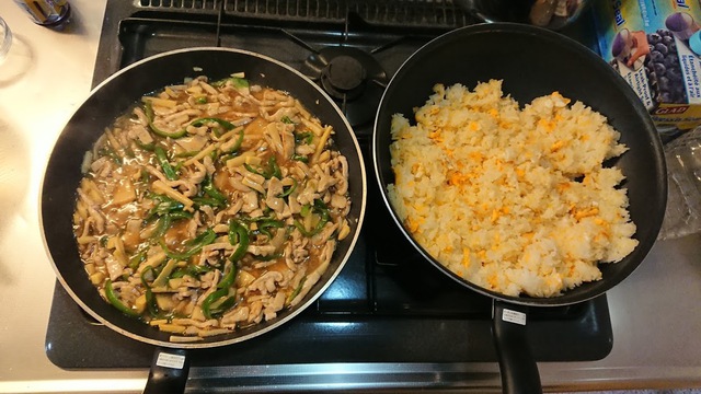 男子ごはん　「青椒肉絲＆炒飯」