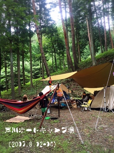 芦川オートキャンプ場（2017.8.12〜14）