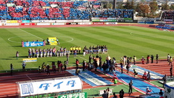 初めてJリーグの試合を観戦、地元ヴァンフォーレ甲府勝利