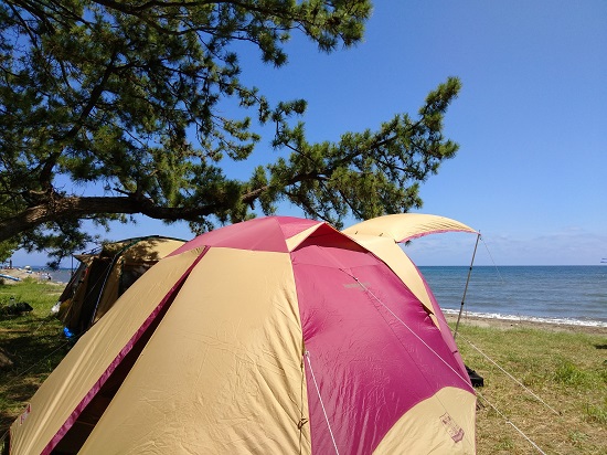 2019年お盆3泊キャンプ サイトは海が目の前！石川県 見附島シーサイドキャンプ場①