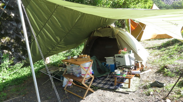 身延町で肉食う会　そして　夏の富士山　　浩庵キャンプ場　1日目