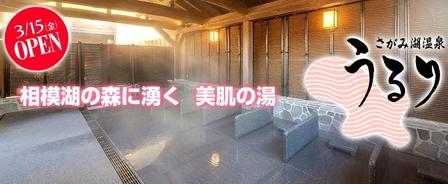 ３月１５日に温泉施設オープンだそうですよ♪