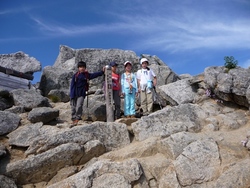 三家族の鳳凰山登山、稜線　09年8月19、20日(5)