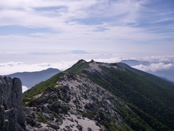 三家族の鳳凰山登山、稜線　09年8月19、20日(5)