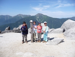 三家族の鳳凰山登山、稜線　09年8月19、20日(5)