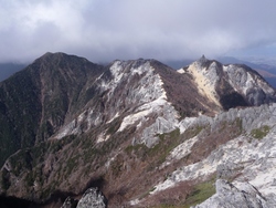 強風の鳳凰山に登りました、2010年11月10日(3)