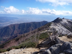 強風の鳳凰山に登りました、2010年11月10日(3)