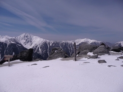 鳳凰三山薬師岳山頂まで、、2010年3月30日(4)