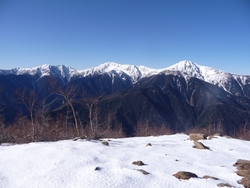 北岳を眺めて、鳳凰山(辻山、薬師、観音) 11 Dec. 5 (2)