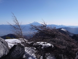北岳を眺めて、鳳凰山(辻山、薬師、観音) 11 Dec. 5 (3)