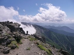 北岳と間ノ岳、下山、広河原、2011年8月12日(7)