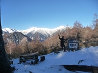 雪が降っています、南アルプス林道も通行止め、、 2013/01/14 07:02:27