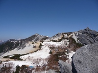 かなり雪も融けた鳳凰山、2013年5月9日(2) 2013/05/12 22:36:01
