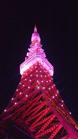 ピンク色の東京タワー、10月1日のみ、、