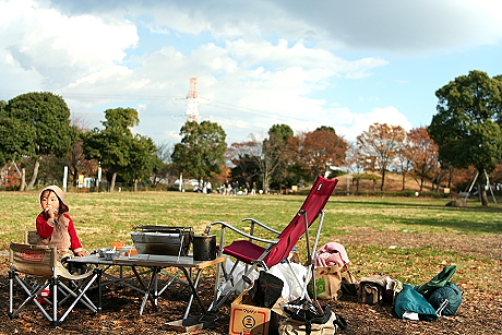 新左近川公園でデイキャンプ