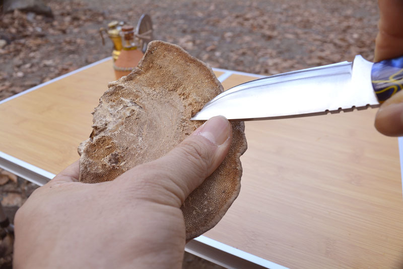 意外に硬いので少しずつ作業していく