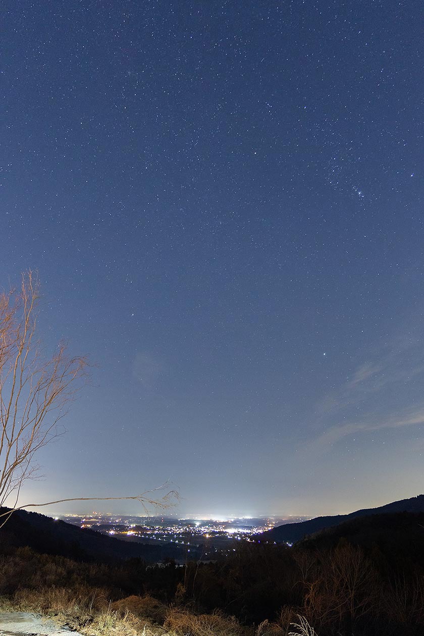 星空と街の灯。余韻を楽しむ朝。 にこにこキャンプ ② 〜夜景編〜